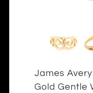 Retired 14k gold James Very swirl ring . Beautiful